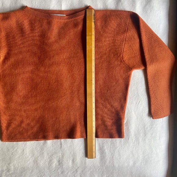 Dusan Womens Orange Silk and Cashmere Sweater Sz Large Lagenlook Luxury Designer - Picture 8 of 12